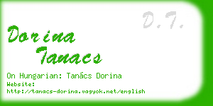 dorina tanacs business card
